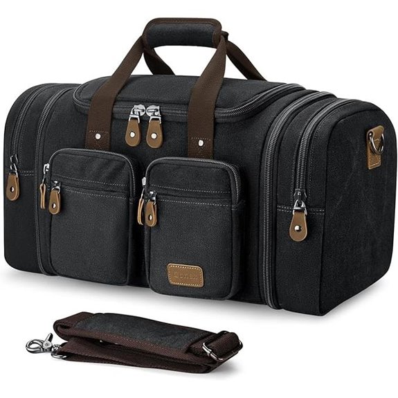 Gonex Canvas Duffle Bag 50L Water-Resistant Travel