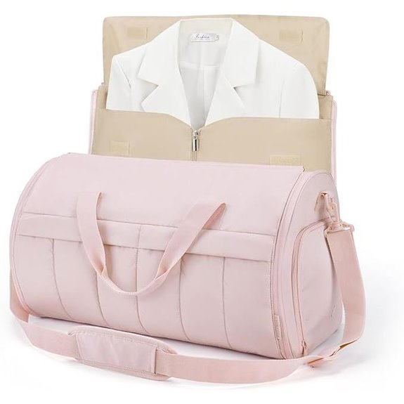 BAGSMART Convertible Water-Resistant Garment Duffel Bag
