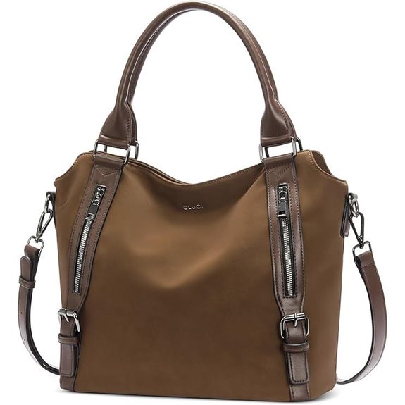 CLUCI Water-Repellent Hobo Tote with Pockets