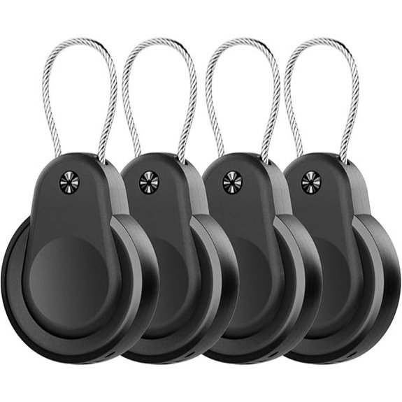Waterproof AirTag Holder 4-Pack with Keychain