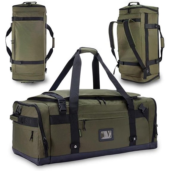 Large Waterproof Duffle Bag with Shoe Pockets