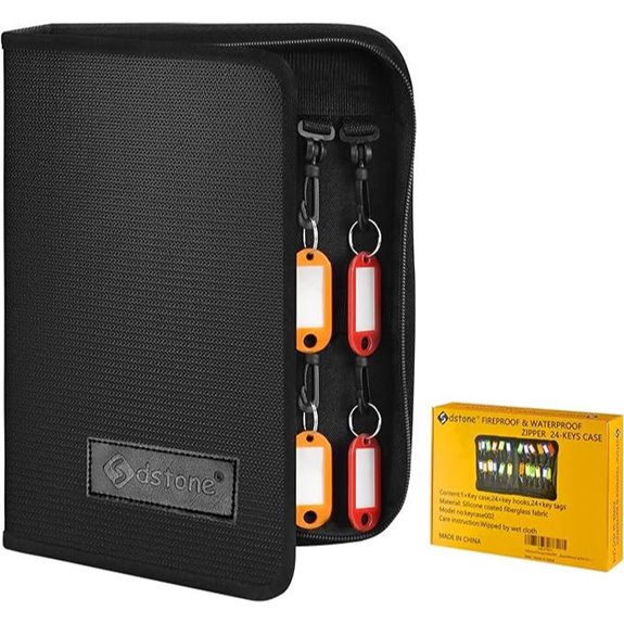 Sdstone Waterproof Zippered Key Organizer with 24 Tags