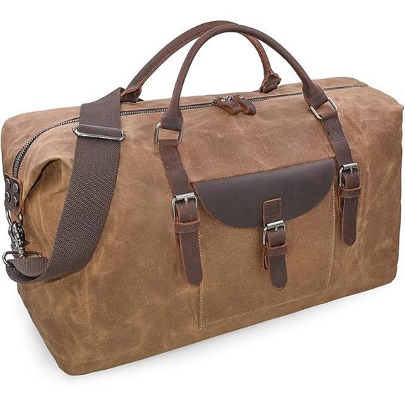 Waterproof Leather Travel Duffel Bag Weekend Bag