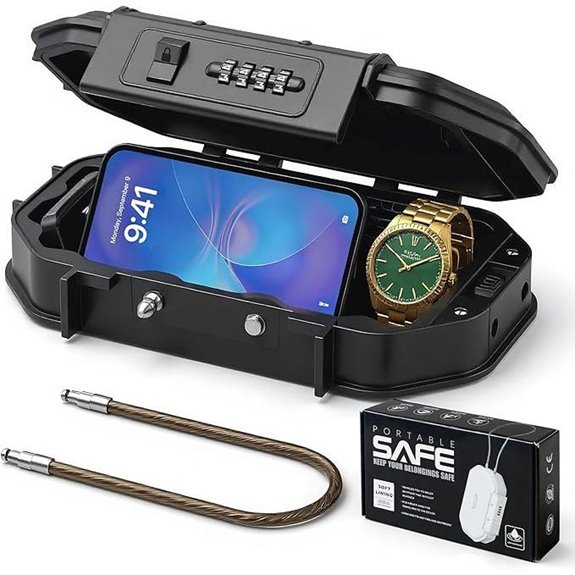 Portable Waterproof Lock Box with Combination Lock