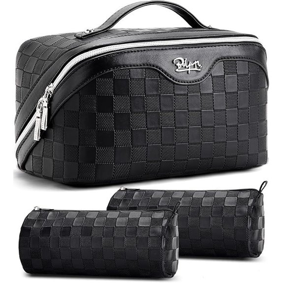 BOYATU 3-Piece Waterproof Travel Makeup Bag Set