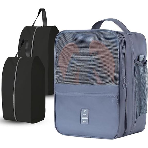 Travel Shoe Bags 2-Pack Waterproof & Washable