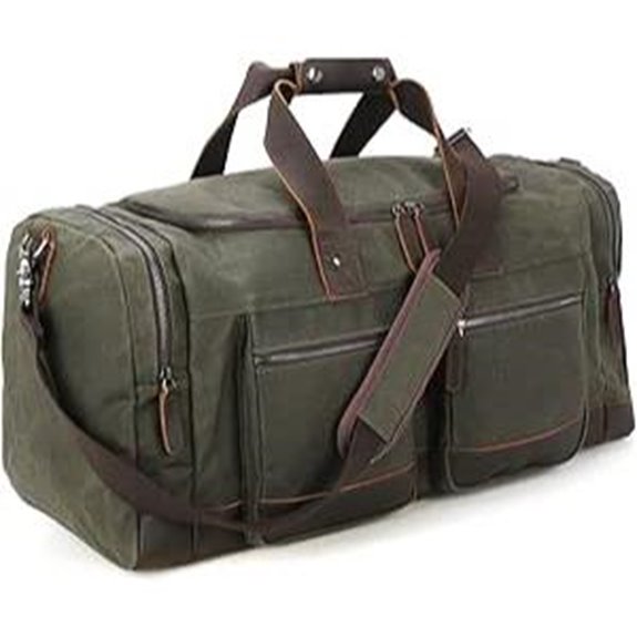 Polare 23” Waxed Canvas Leather Travel Duffel