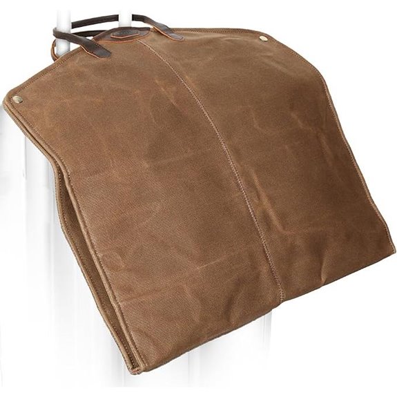Polare 43” Waxed Canvas Leather Garment Bag