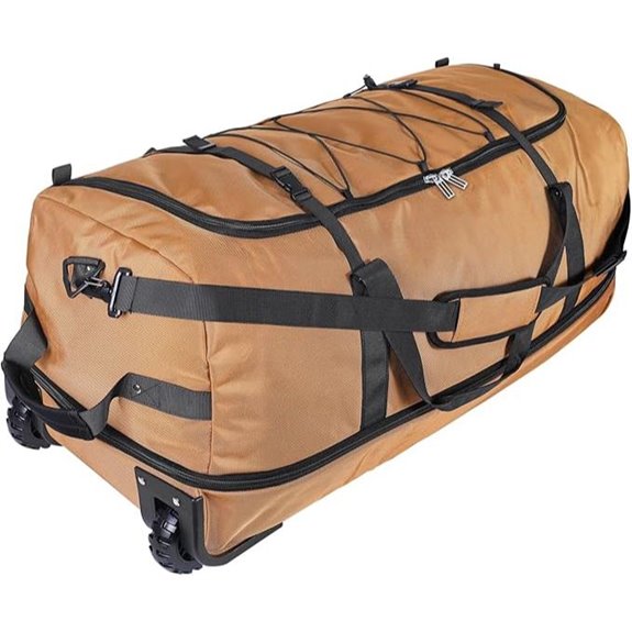 Expandable Soft Duffle Bag with Wheels and Pockets
