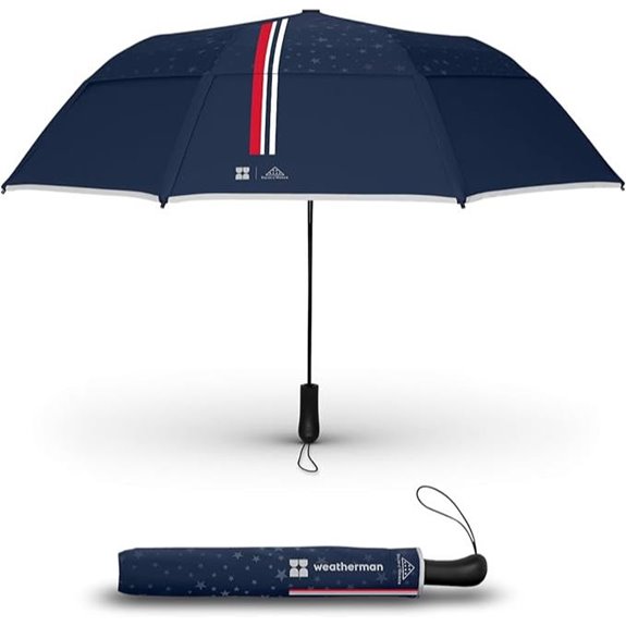 Weatherman Collapsible Travel Umbrella Windproof & Compact