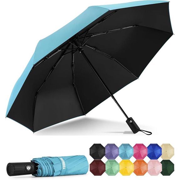 Yoobure Windproof Travel Umbrella with UV Protection