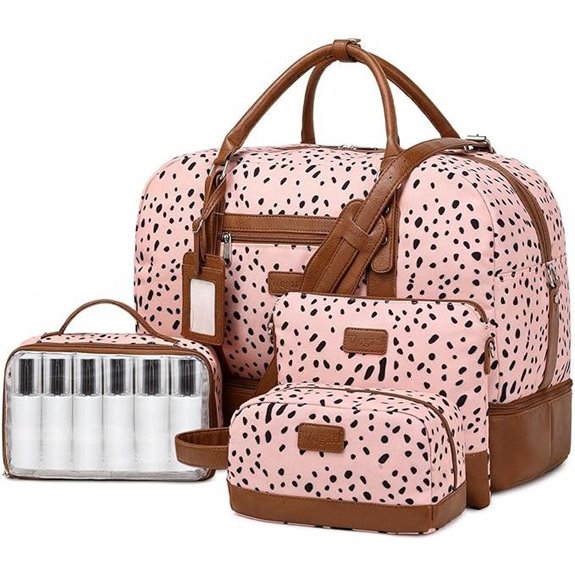 Wogarl Women's Weekender Duffel Bag with Shoe Compartment