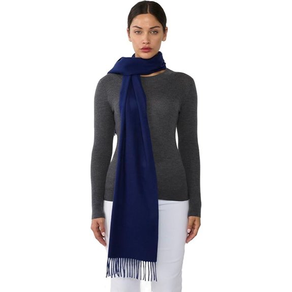 JENNIE LIU Women's 100% Pure Cashmere Scarf for Women
