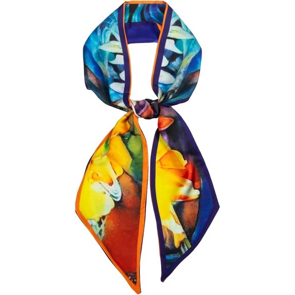 RIIQIICHY Women's Silk Hair Scarf & Headband