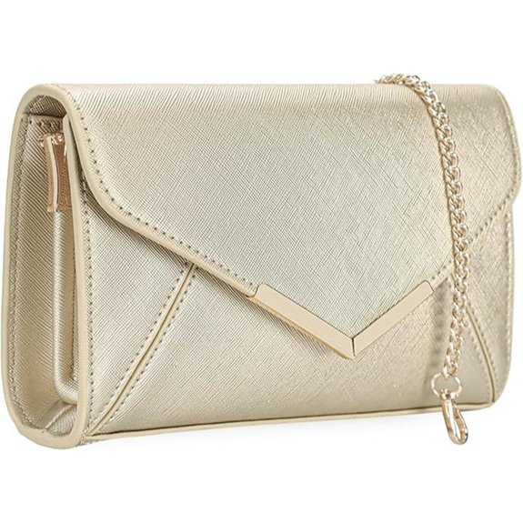 DEXMAY Women's Faux Leather Envelope Clutch Bag