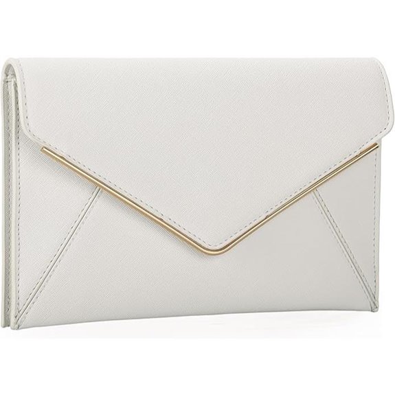 Dexmay Women's Evening Clutch Handbag Saffiano Leather