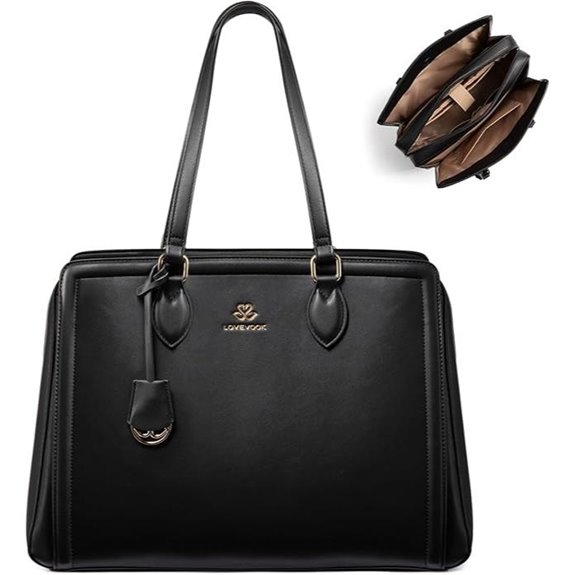 LOVEVOOK Women's Leather Laptop Tote Bag