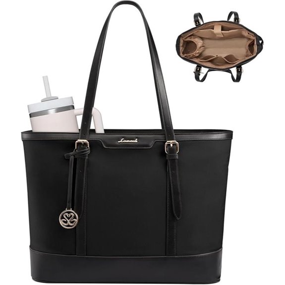 LOVEVOOK Women’s Laptop Tote Bag with Cup Holder