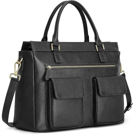 Kattee Leather Laptop Briefcase for Women