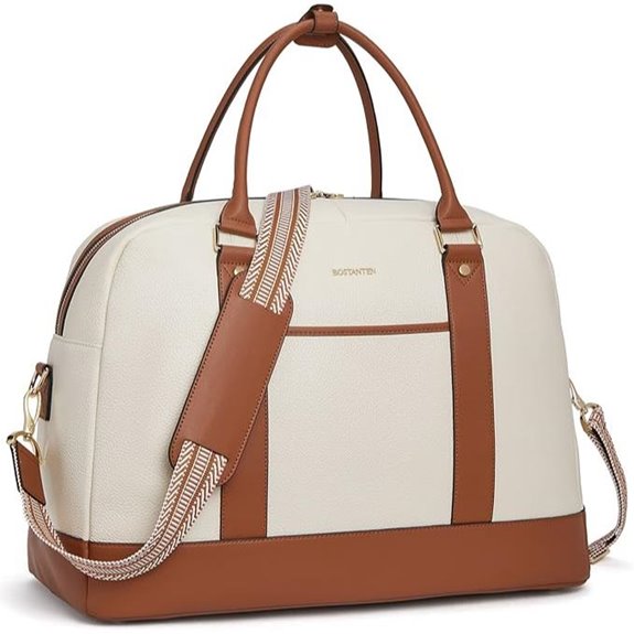 BOSTANTEN Leather Travel Weekender Bag for Women
