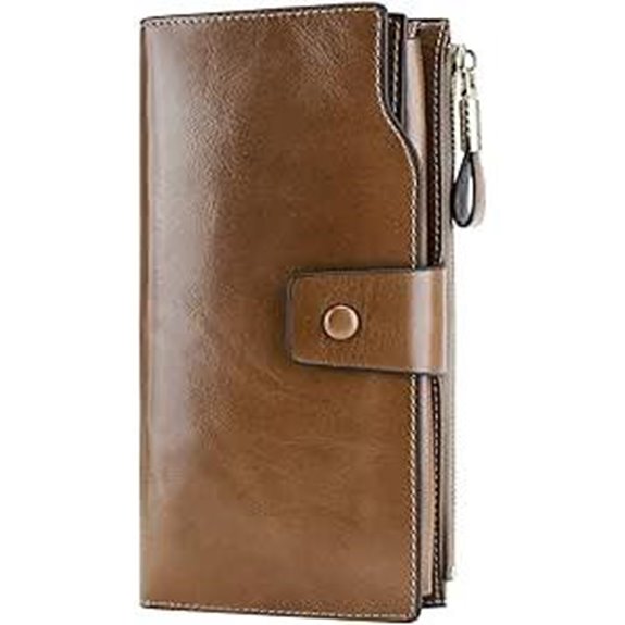 Itslife Women's RFID Leather Clutch Wallet