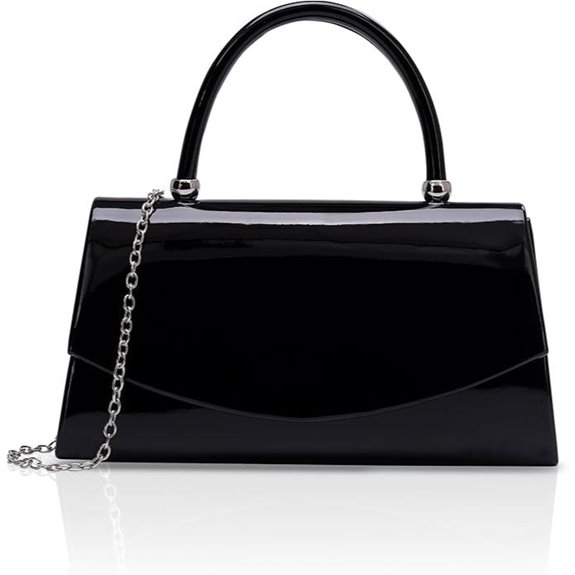 Larcenciel Women's Glitter Evening Clutch with Chain