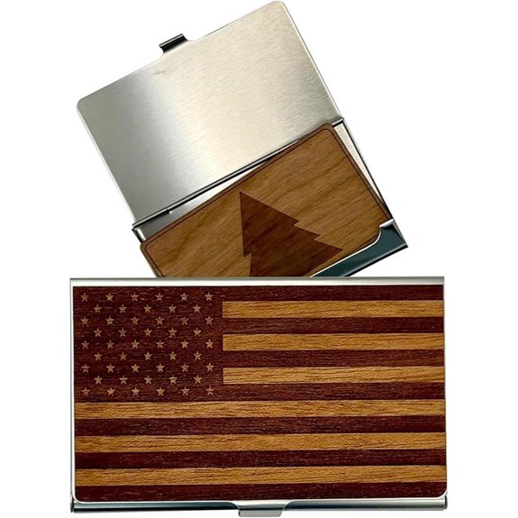 WUDN Wooden Business Card Holder with Buckle