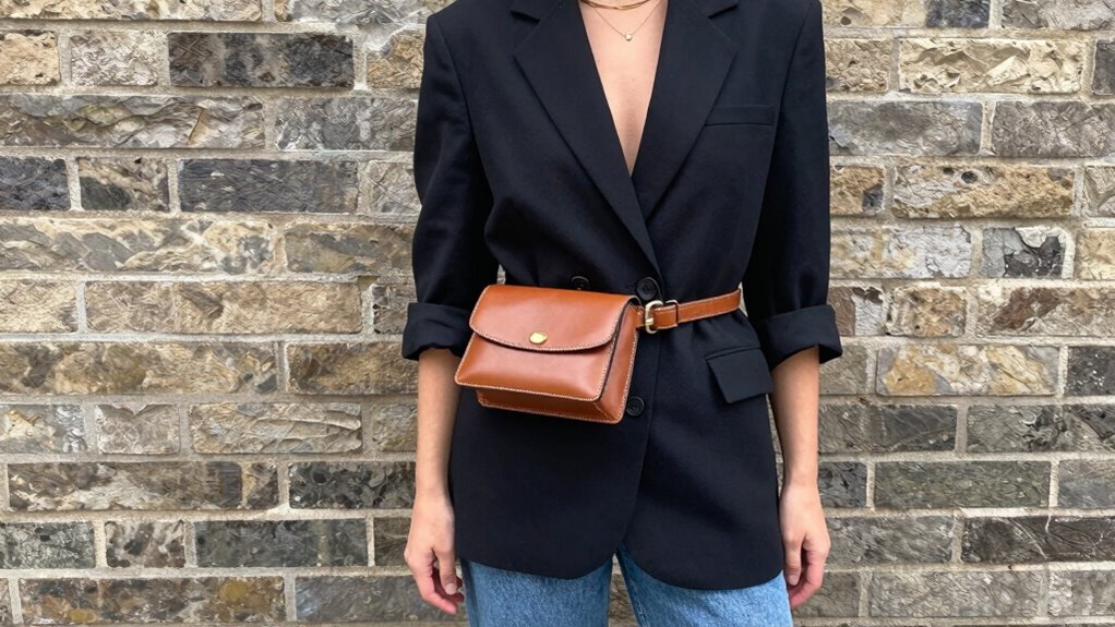 confident stylish belt bag