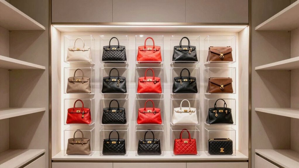 elegant purse display and storage