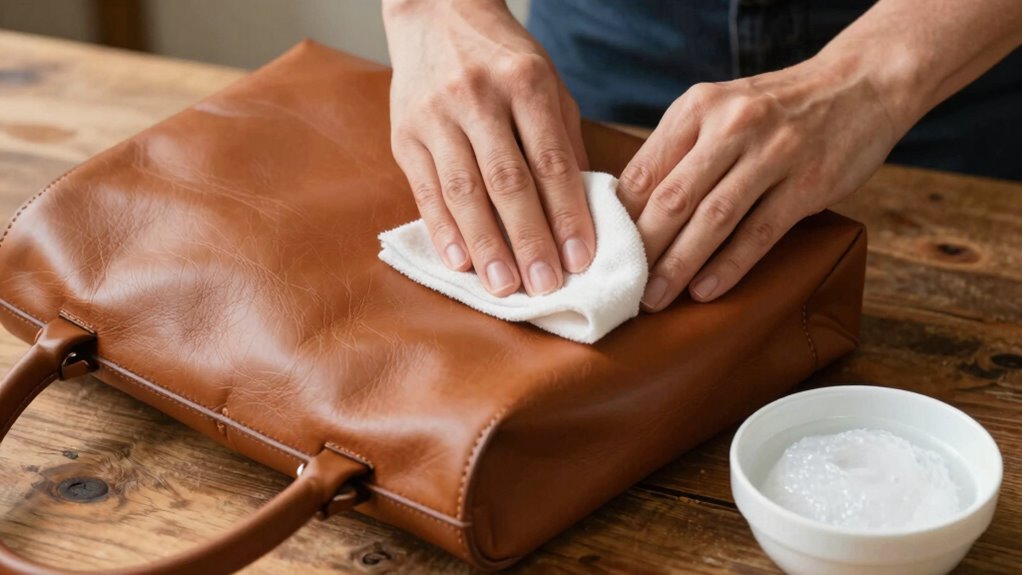 gather cleaning supplies carefully