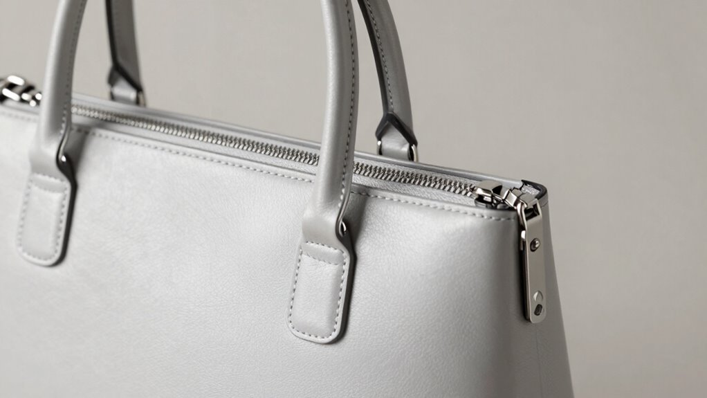 minimalist silver hardware styling