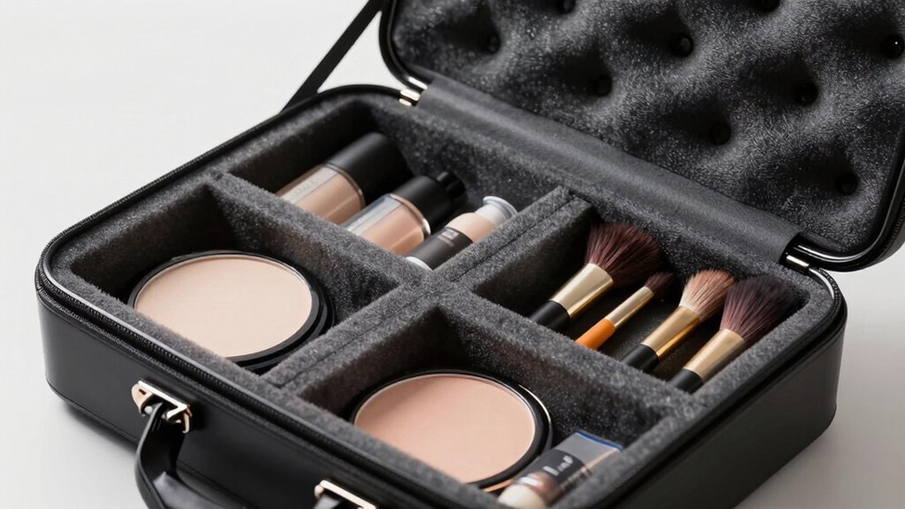 organize fragile makeup securely