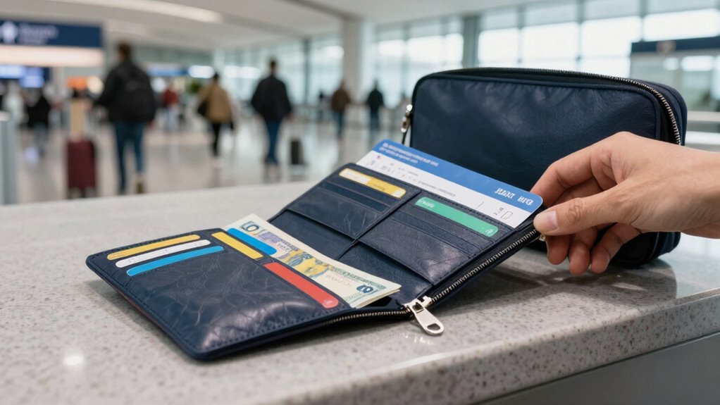 organized accessible travel wallet