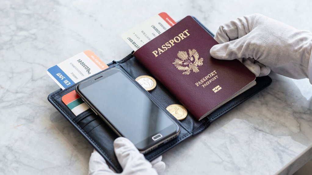 organized travel wallet essentials