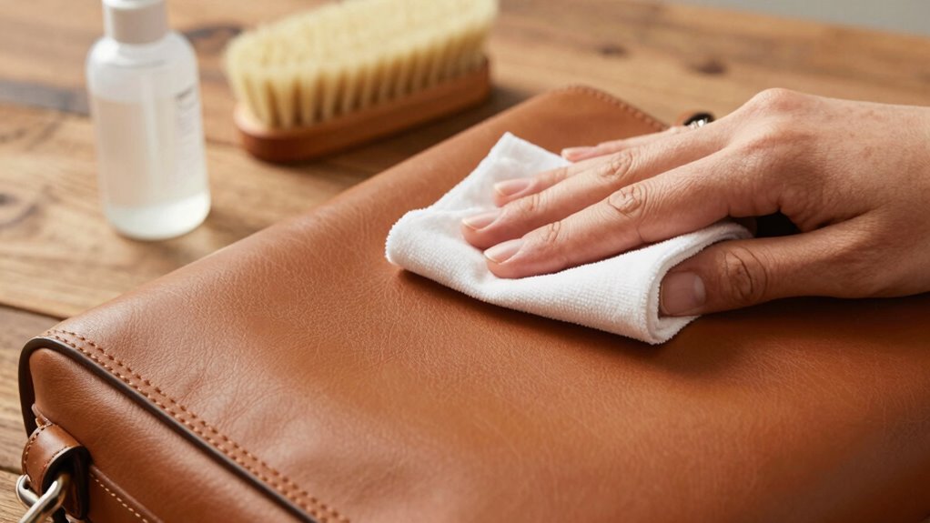 proper leather bag care