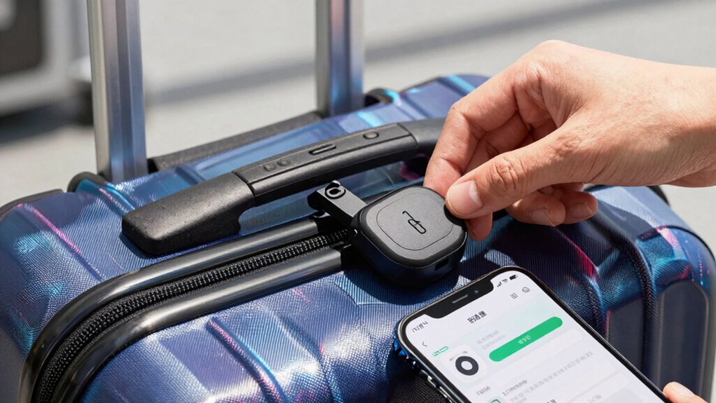 secure luggage tracker setup
