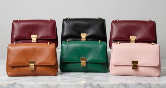 luxury leather baguette bags