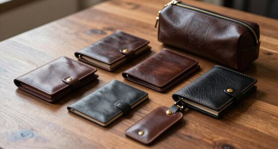 luxury leather travel sets