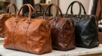 luxury leather weekender bags
