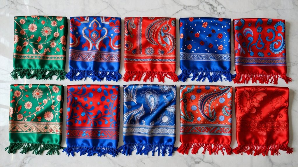 luxury silk scarf sets