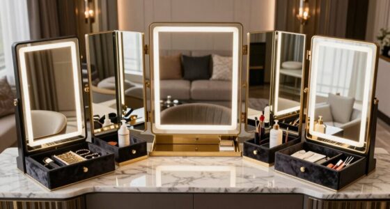 luxury vanity mirror storage
