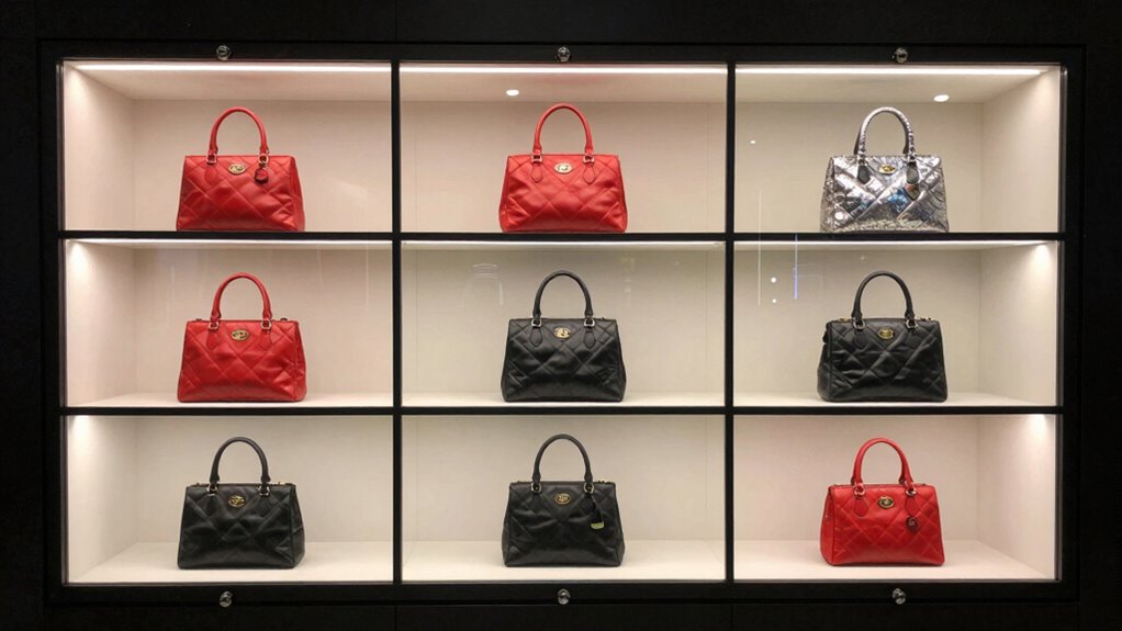 top designer bag displays