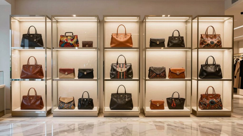 top handbag display cabinets