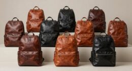 top leather backpack security