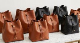top leather bucket bags