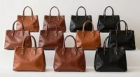 top office leather totes