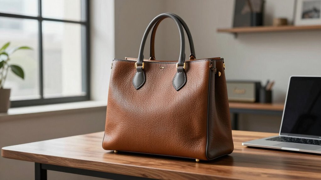 top pebbled leather totes