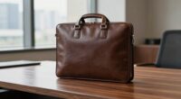 top slim leather briefcases