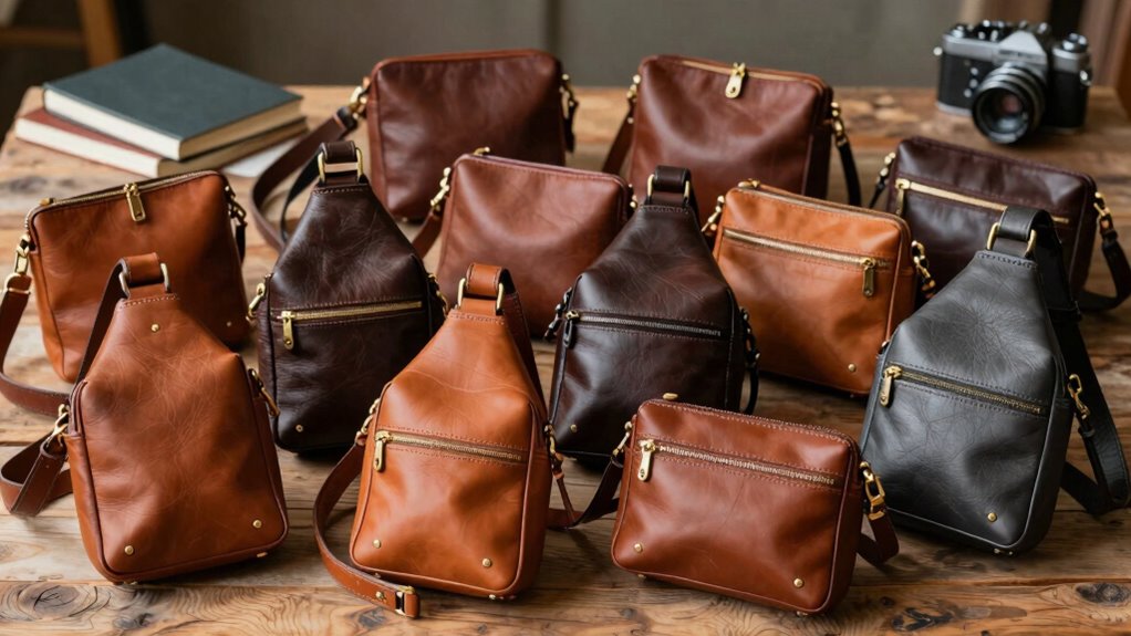 top travel leather sling bags