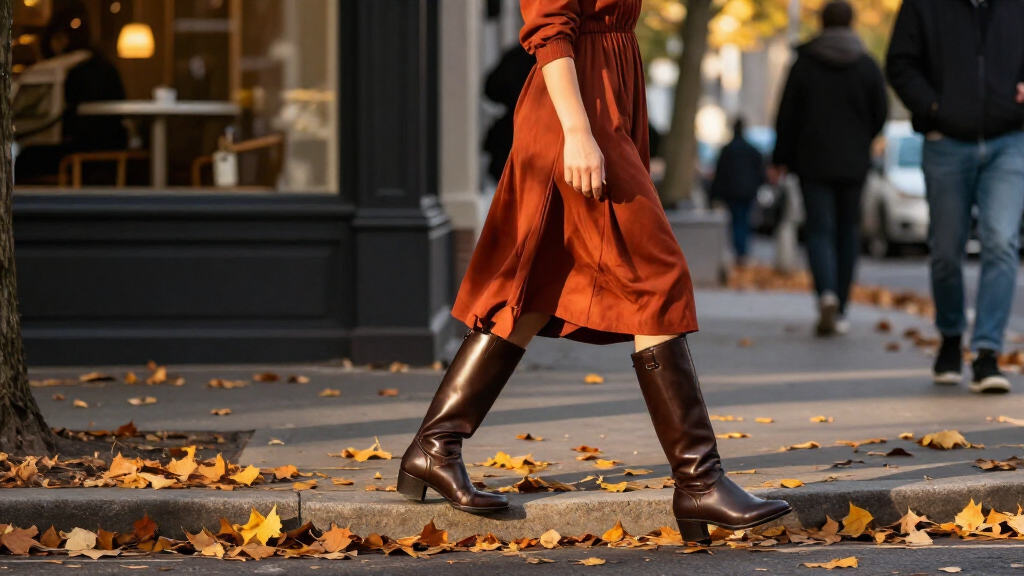 7 Ways To Make Dresses And Knee-High Boots Your Fall Uniform